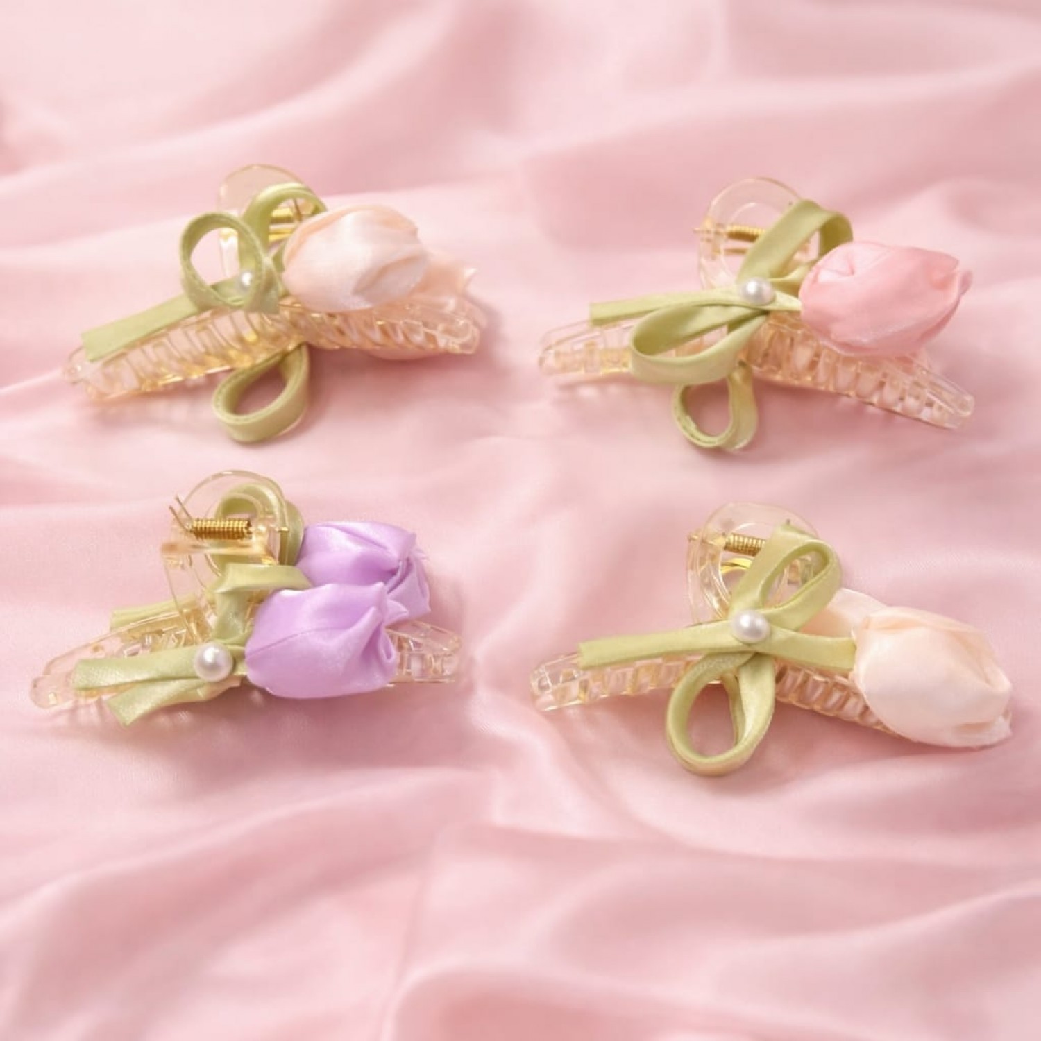 Fashion Alley 11 Cm Flower Hair Claw For Women Pack Of 12 Pc