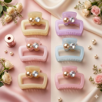Fashion Alley 5 Cm Hair Claw For Women Pack Of 12 Pc