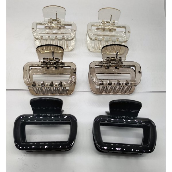 Fashion Alley 6.5 Cm Korean Hair Claw For Women Pack Of 12 Pc