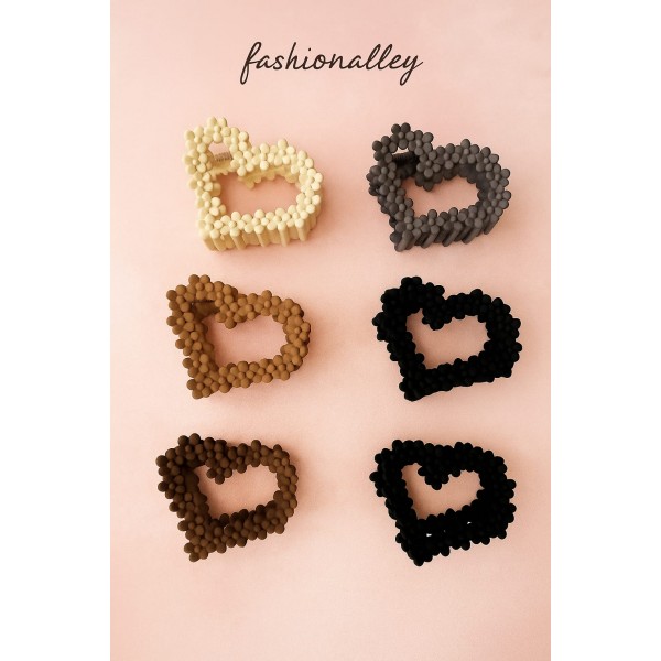 Fashion Alley 7 CM Matt Hair Claw For Women Pack Of 12 Pc