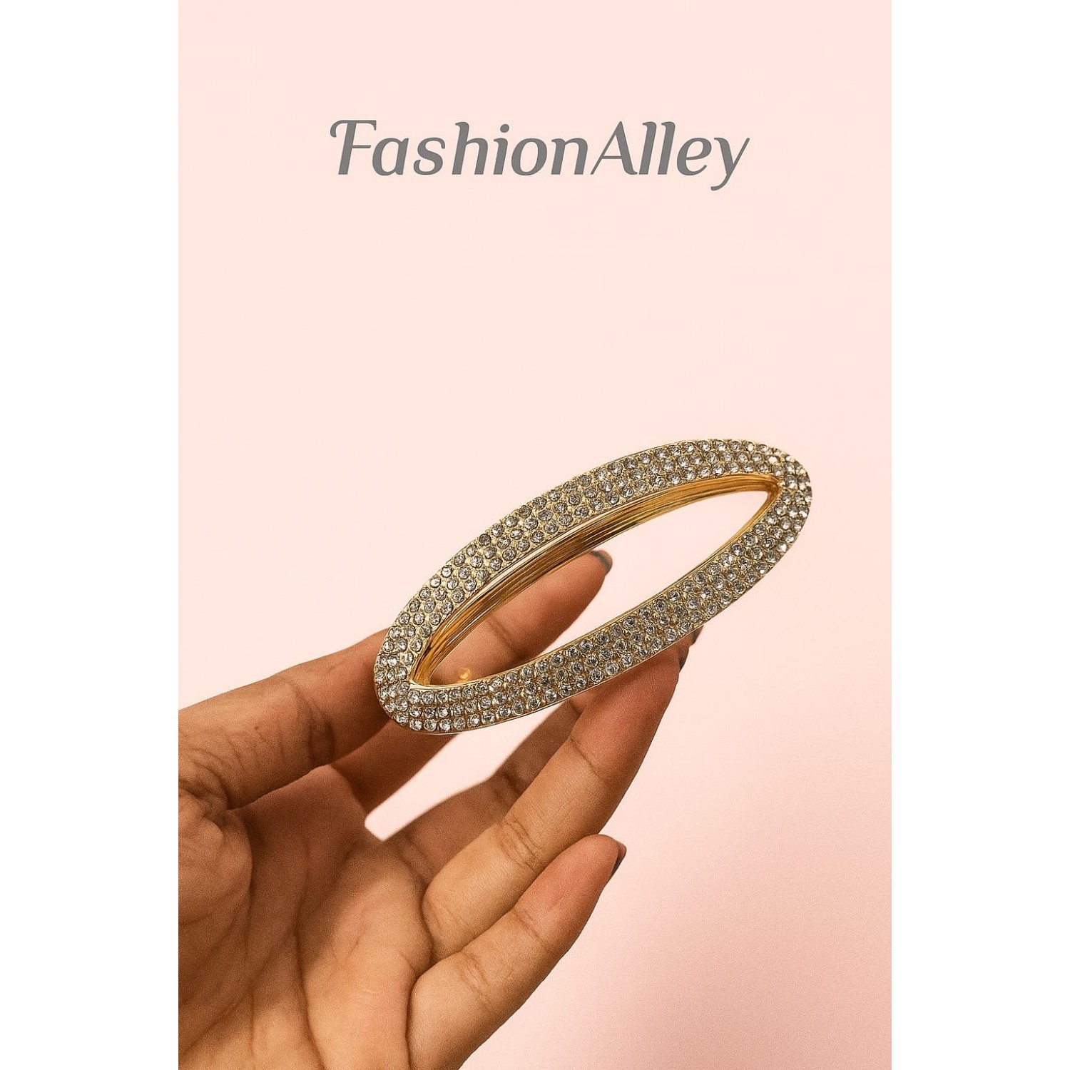 Fashion Alley 10 Metal Stone Panza Hair Clip For Women Pack Of 12 Pc