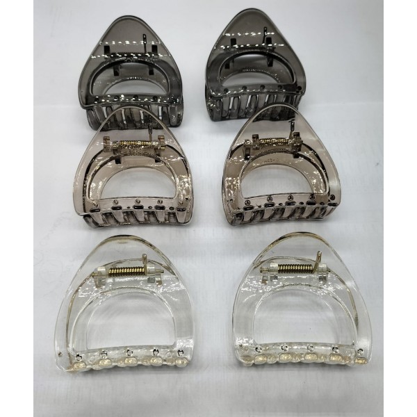 Fashion Alley 6.5 Cm Korean Hair Claw For Women Pack Of 12 Pc