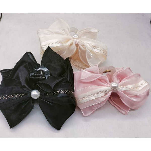 Fashion Alley 12 CM Bow Hair Claw For Women Pack Of 12