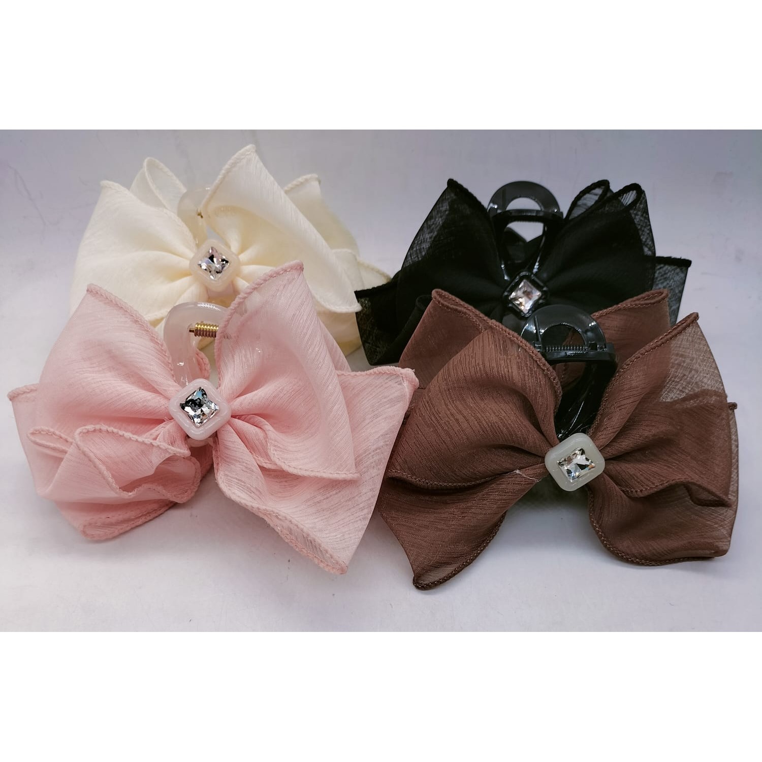 Fashion Alley 12 CM Bow Hair Claw For Women Pack Of 12 Fashion Alley 12 CM Bow Hair Claw For Women Pack Of 12