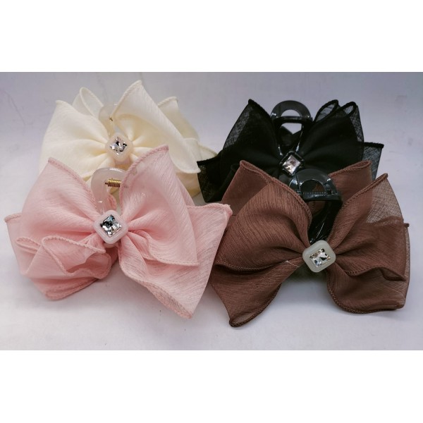 Fashion Alley 12 CM Bow Hair Claw For Women Pack Of 12