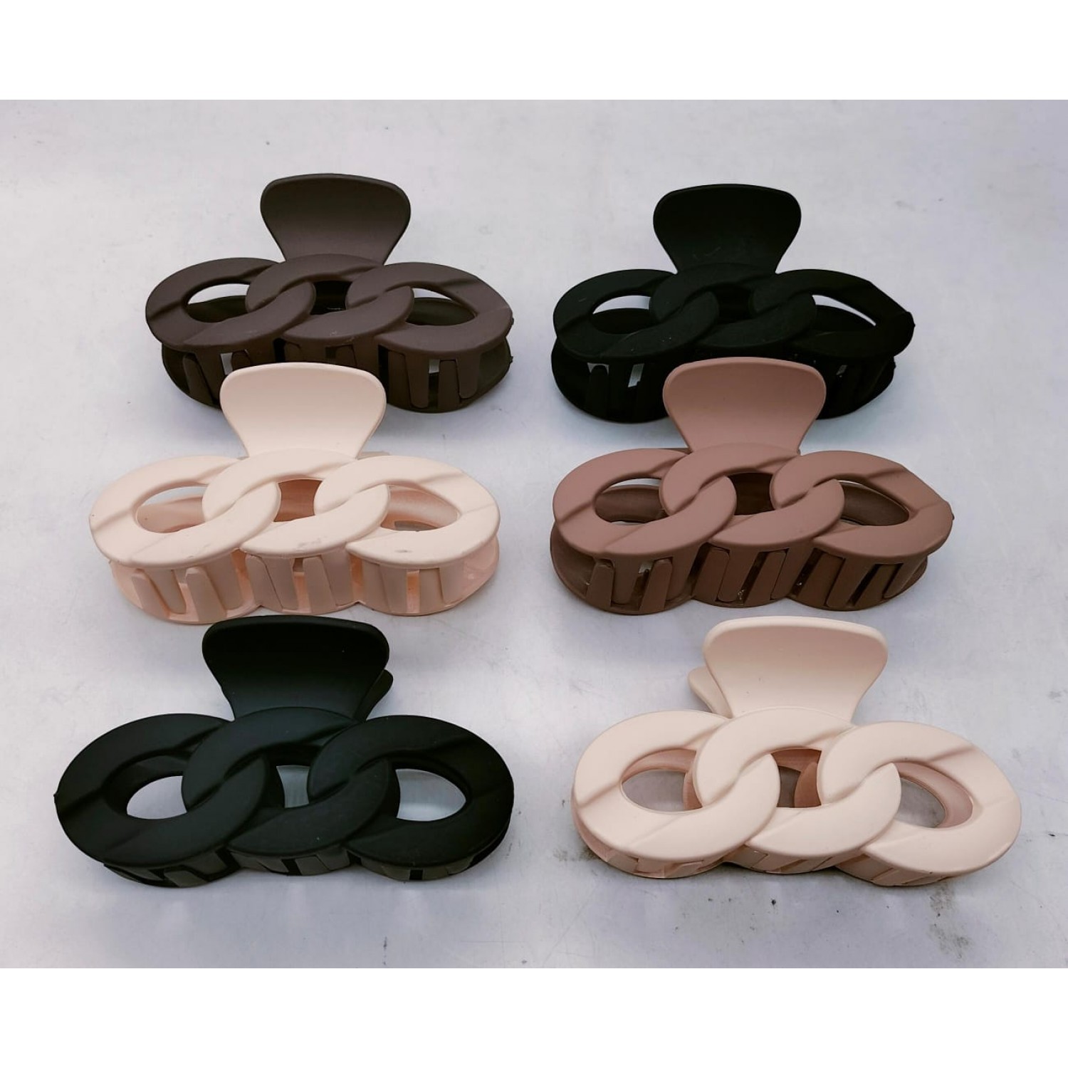 Fashion Alley 9 CM Matt Hair Claw For Women Pack Of 12