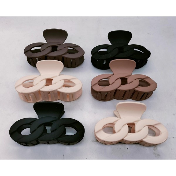 Fashion Alley 9 CM Matt Hair Claw For Women Pack Of 12