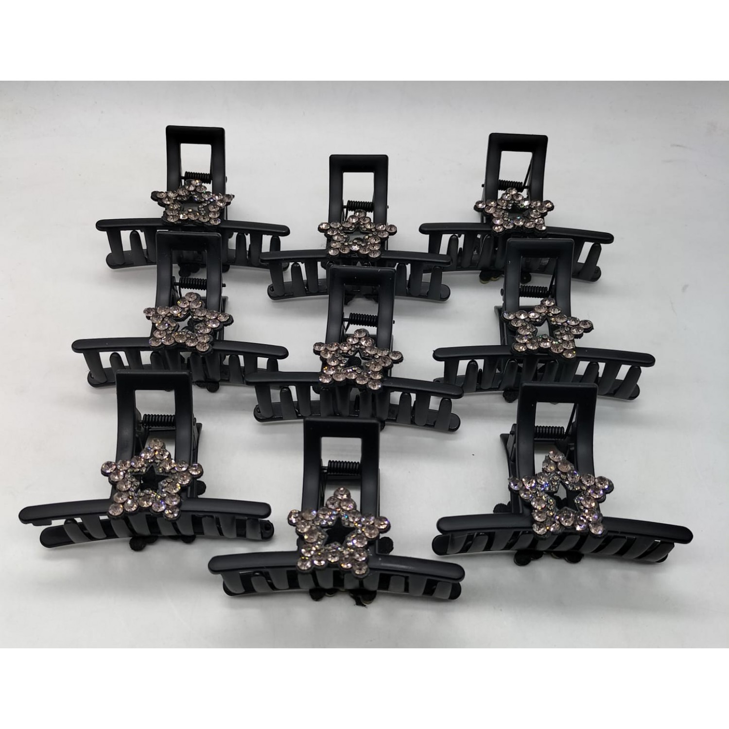 Fashion Alley 8 CM Stone Matt Hair Claw [Pack Of 12]