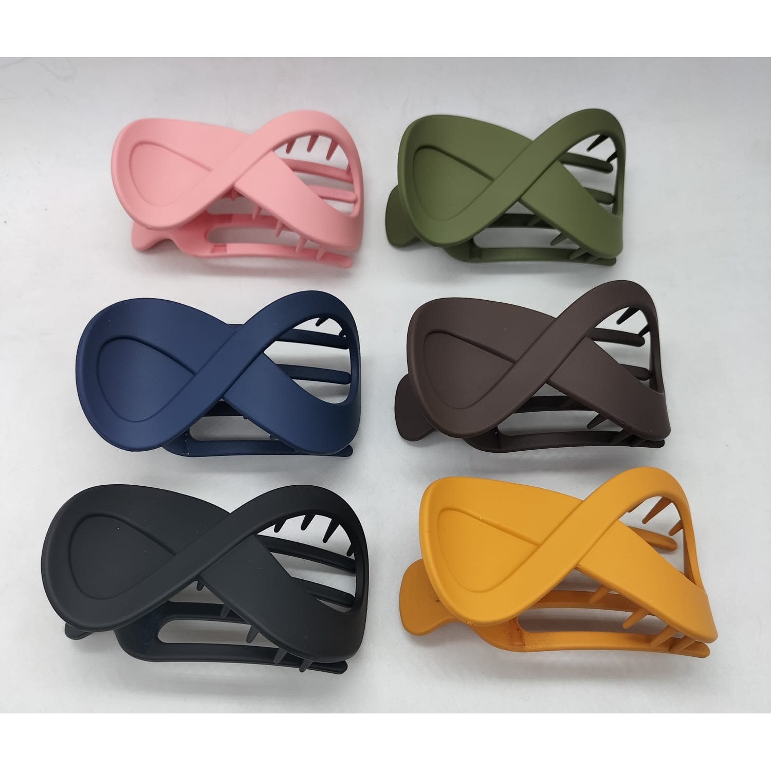 Fashion Alley 10 Cm Matt Hair Claw For Women [Pack Of 12]