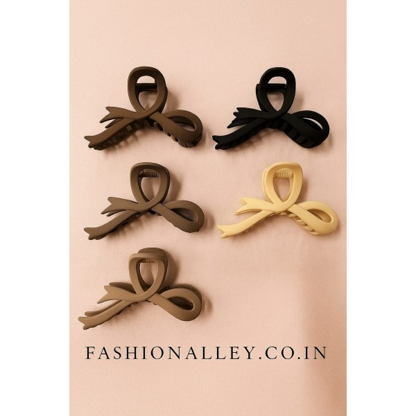 Fashion Alley 12 Cm Mate Hair Claw For Women Pack Of 12 Pc