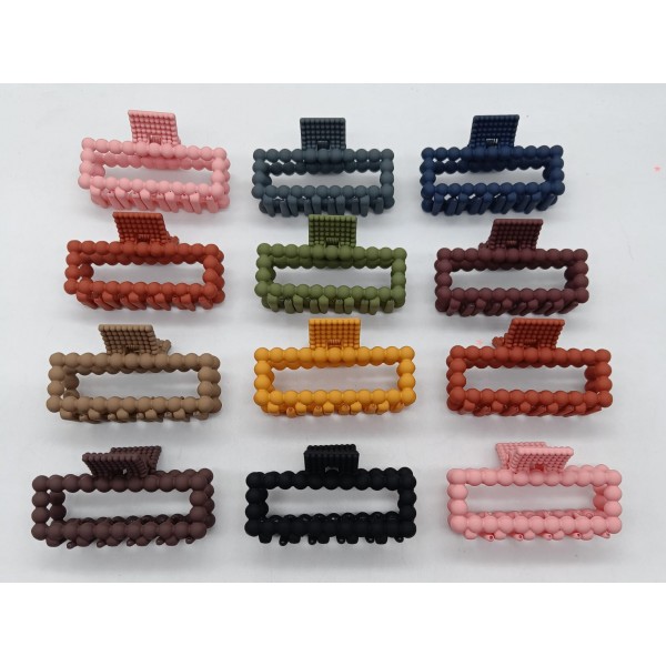 Fashion Alley 6.5 CM Mate Hair Claw For Women [Pack Of 12]