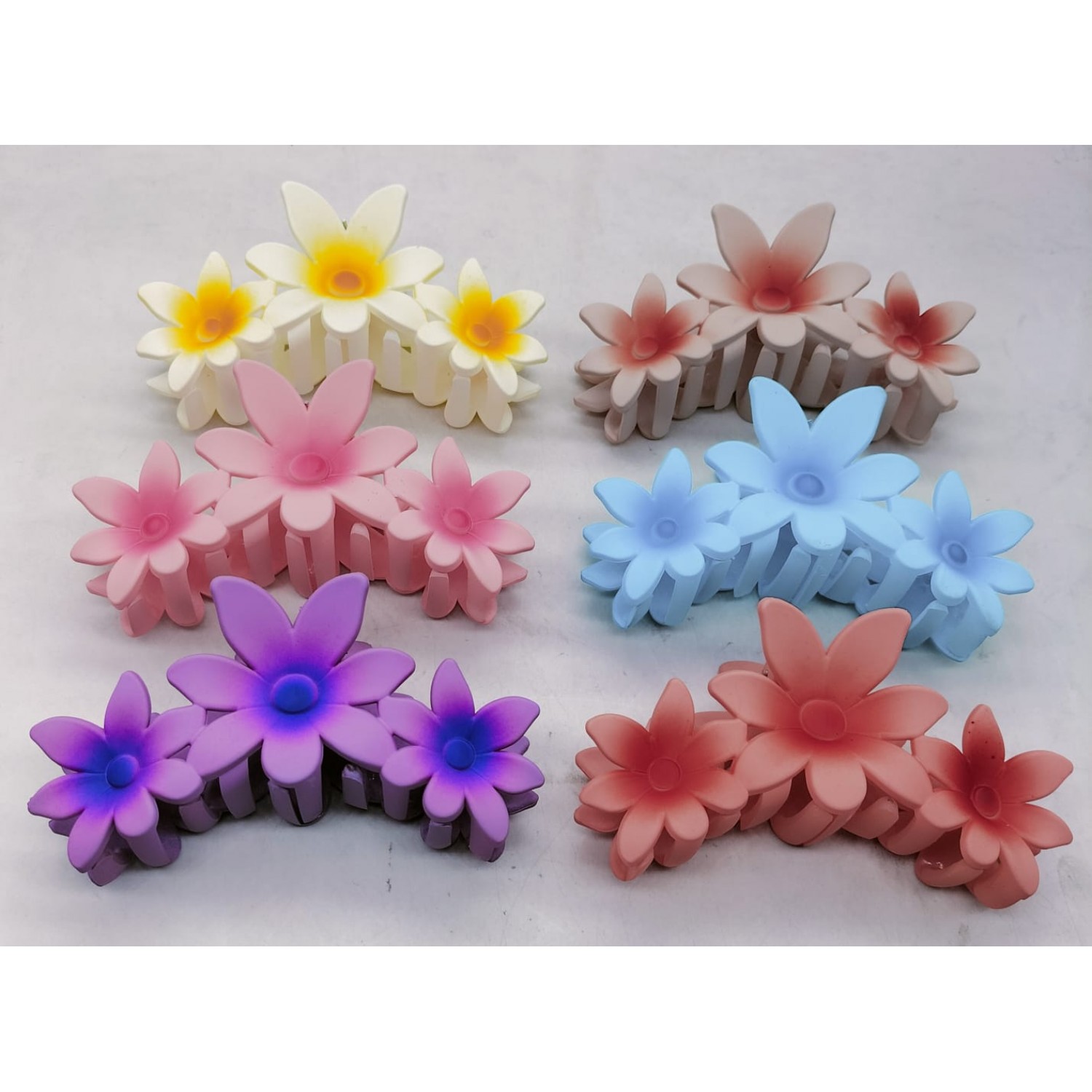 Fashion Alley 10.5 Cm Matt Hair Claw For Women Pack Of 12