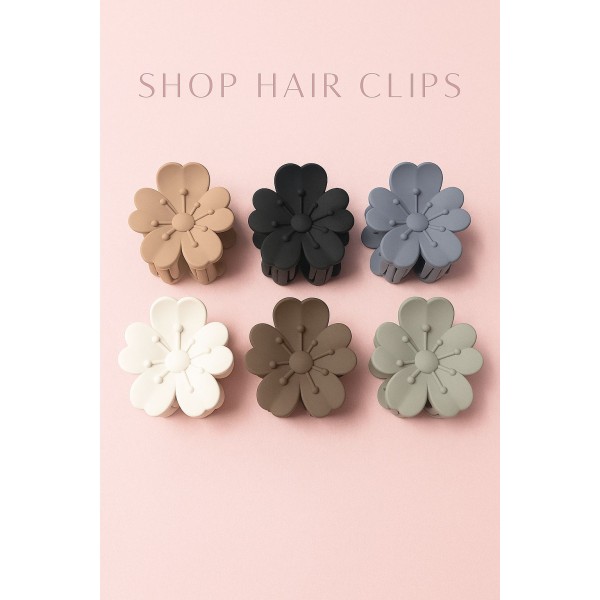 Fashion Alley 6 CM Matt Hair Claw For Women Pack Of 12