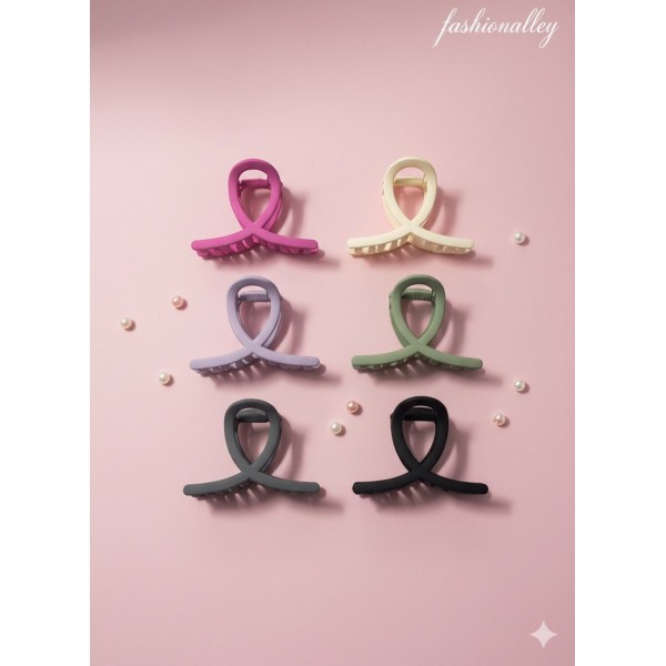 Fashion Alley 8 Cm Matt Hair Claw For Women Pack Of 12