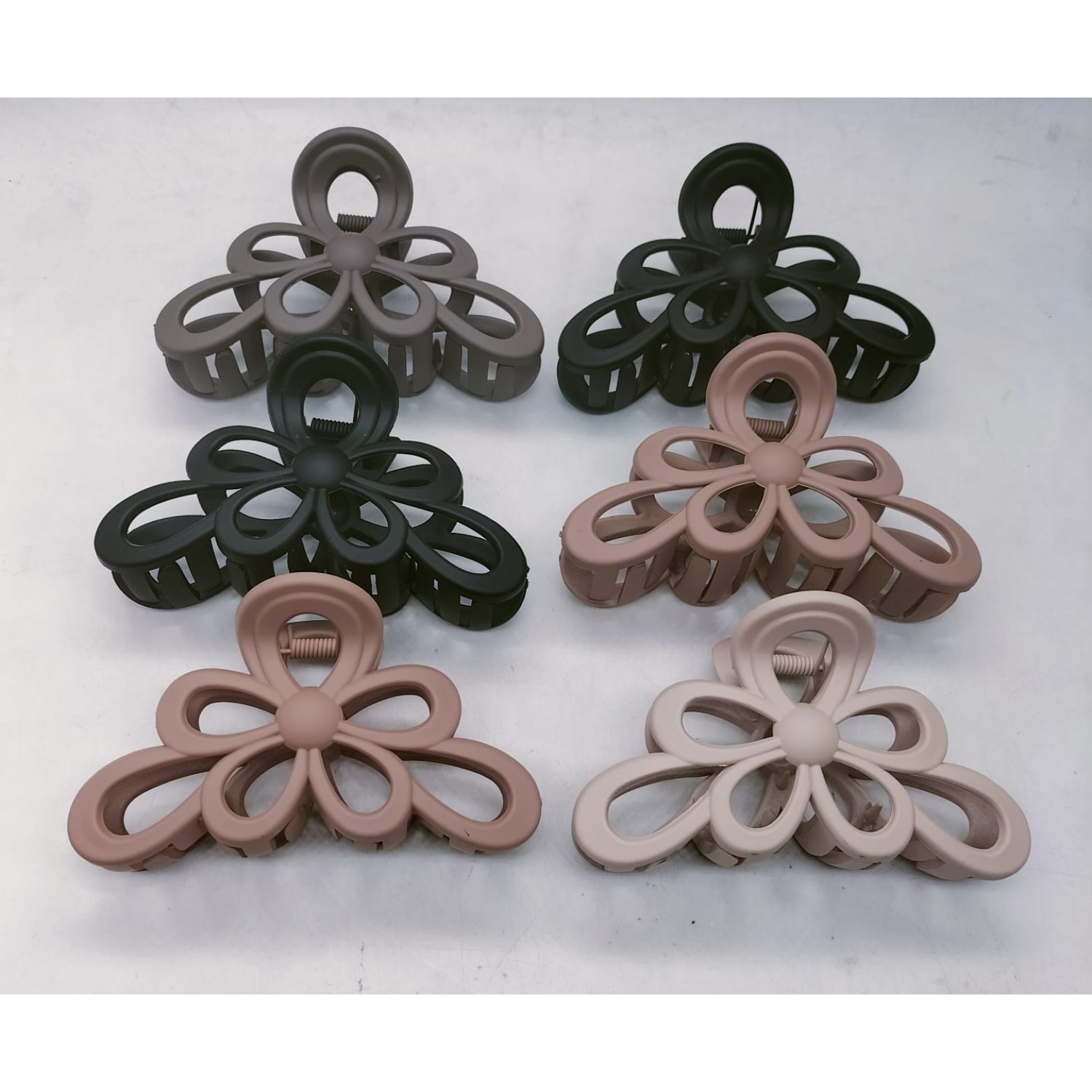 Fashion Alley 12 CM Matt Hair Claw For Women Pack Of 12