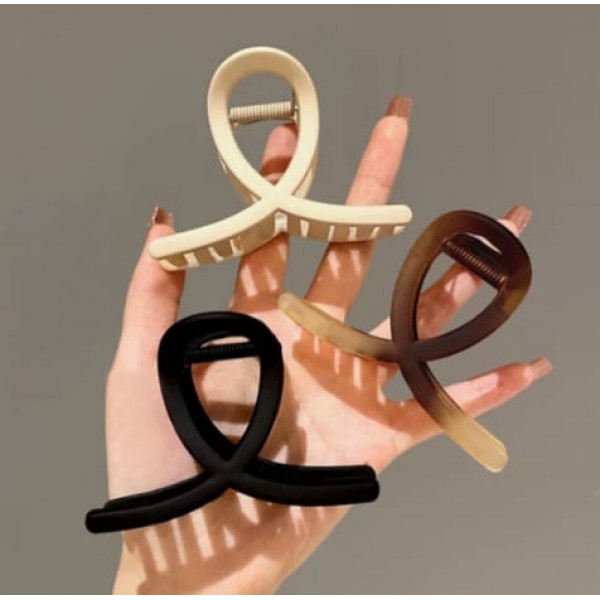 Fashion Alley 8.5 CM Matt Hair Claw For Women [Pack Of 12]