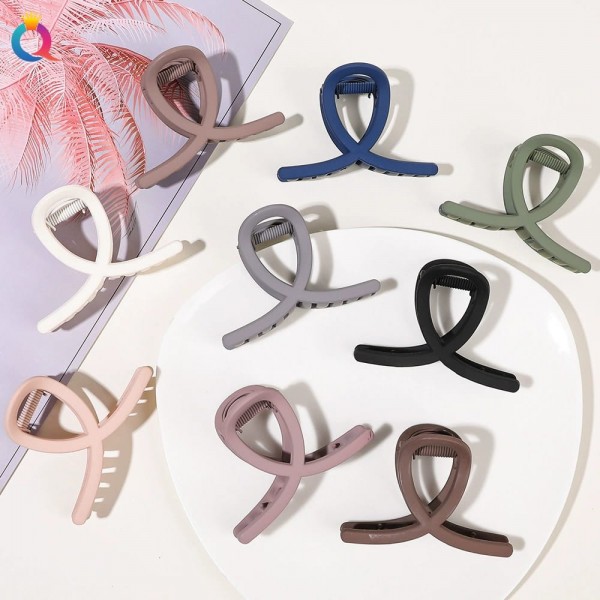 Fashion Alley 8.5 CM Matt Hair Claw For Women [Pack Of 12]