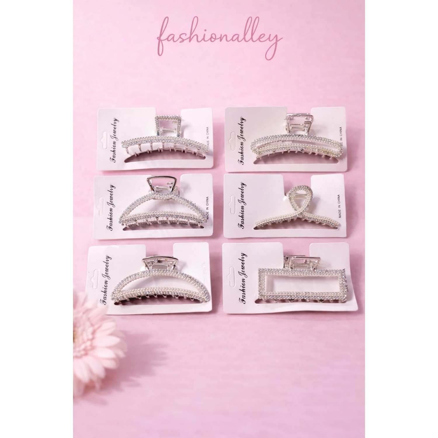 Fashion Alley 7.5 Metal Hair Claw For Women Pack Of 12 Pc