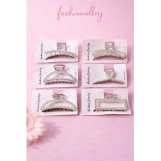 Fashion Alley 7.5 Metal Hair Claw For Women Pack Of 12 Pc