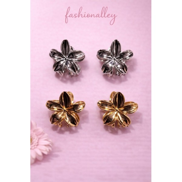 Fashion Alley 5 Cm Metal Base Hair Claw For Women Pack Of 12 Pc