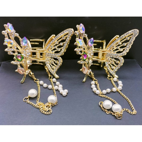 Fashion Alley 7cm Butterfly Metal Hair Claw For Women Pack Of 12