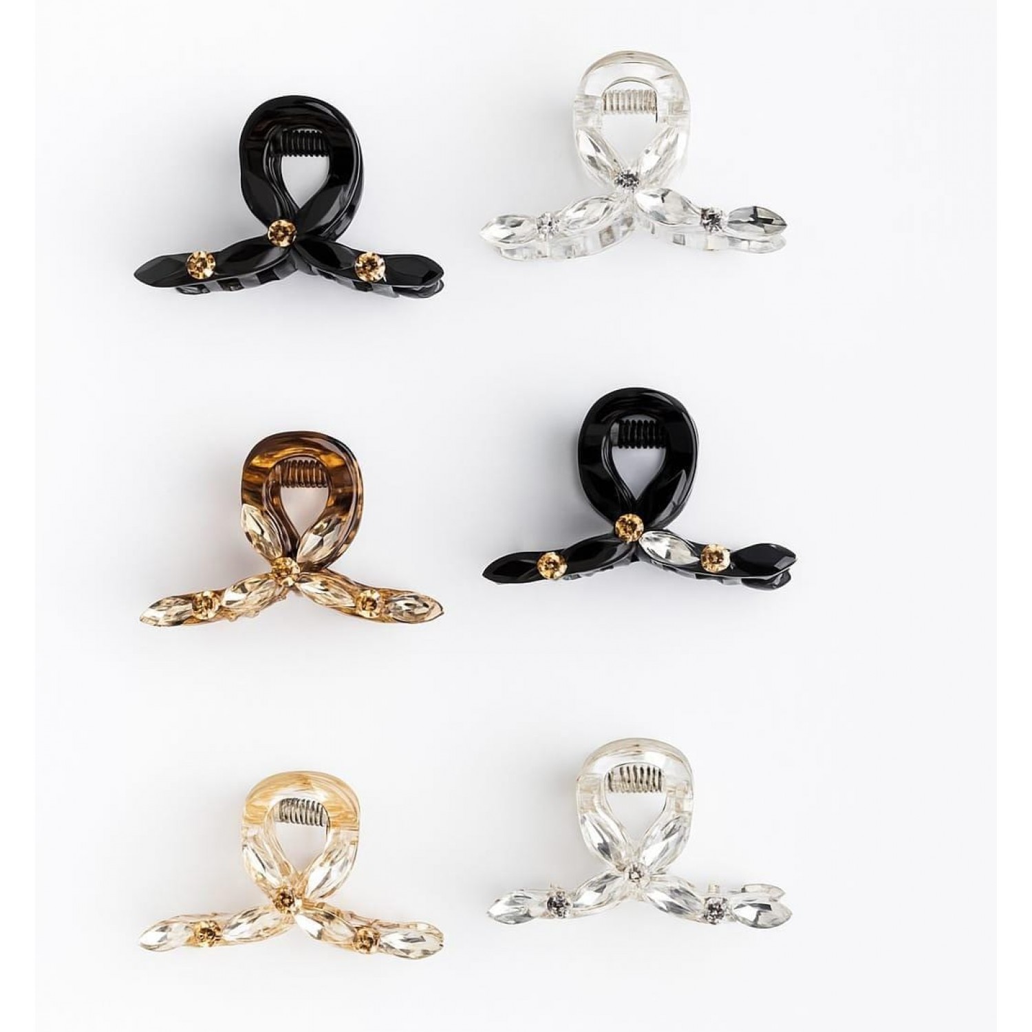 Fashion Alley 5 Cm Stone Hair Claw For Women Pack Of 12 Pc Fashion Alley 5 Cm Stone Hair Claw For Women Pack Of 12 Pc