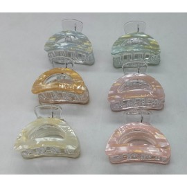 Fashion Alley 4 Cm Shine Hair Claw [Pack Of 12] 