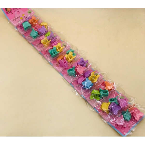 Fashion Alley Kids Mini Hair Claw [Pack Of 10 Pouch]