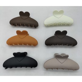 Fashion Alley 9 Cm Matt Hair Claw For Women [Pack Of 12]