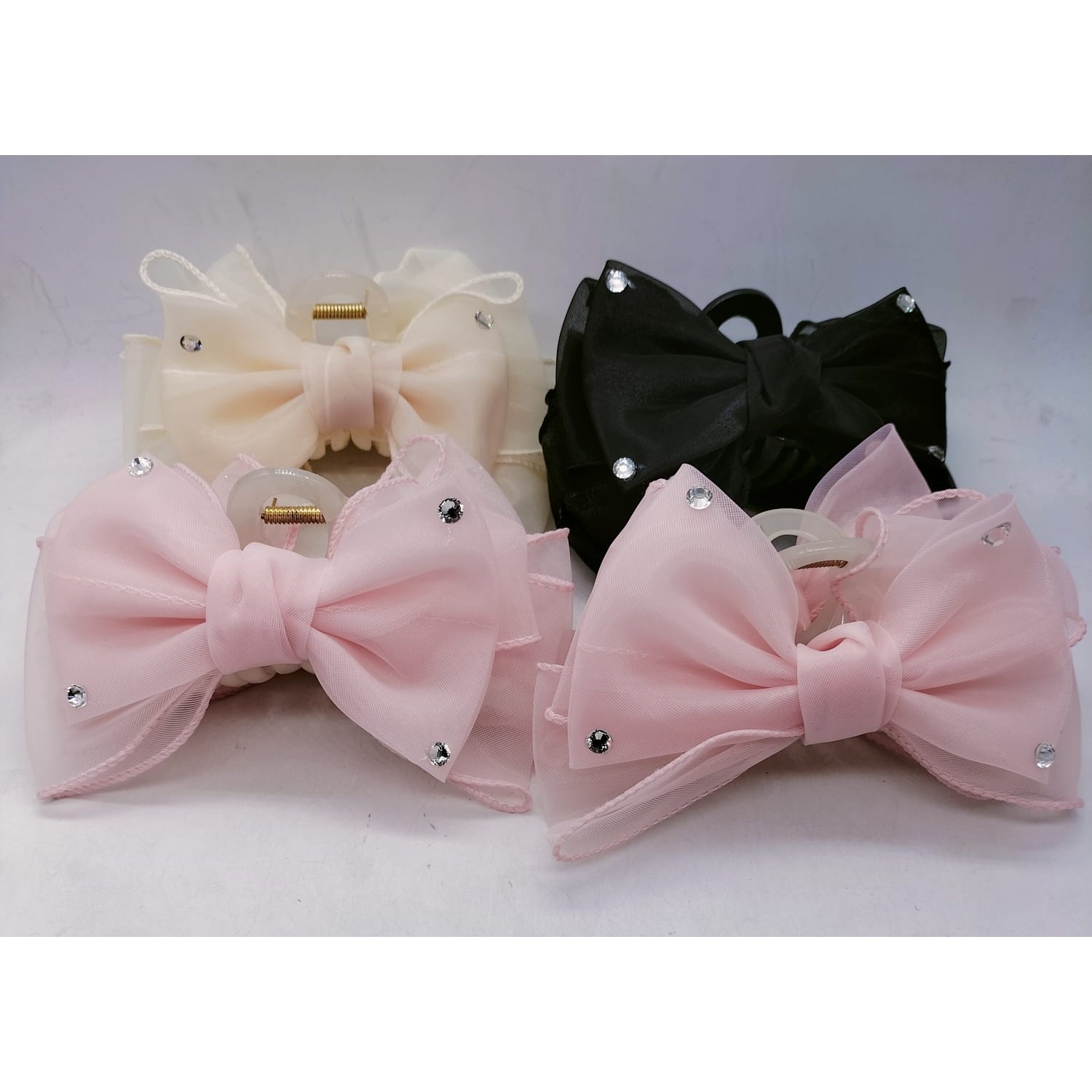 Fashion Alley 12 CM Bow Hair Claw For Women Pack Of 12 Fashion Alley 12 CM Bow Hair Claw For Women Pack Of 12