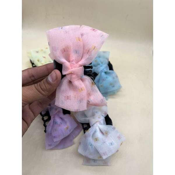 Fashion Alley Korean big bow Hair Claw ( pack of 12 )