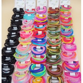 Fashion Alley Telephone Rubberbands Random colour ( 60 pc per card ) 