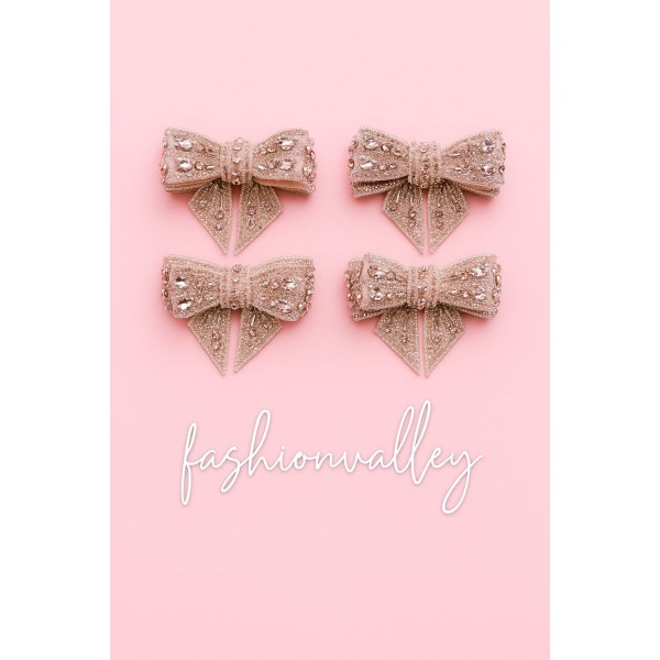 Fashion Alley Pink Bow Pin For Women Pack Of 12 Pc Fashion Alley Pink Bow Pin For Women Pack Of 12 Pc