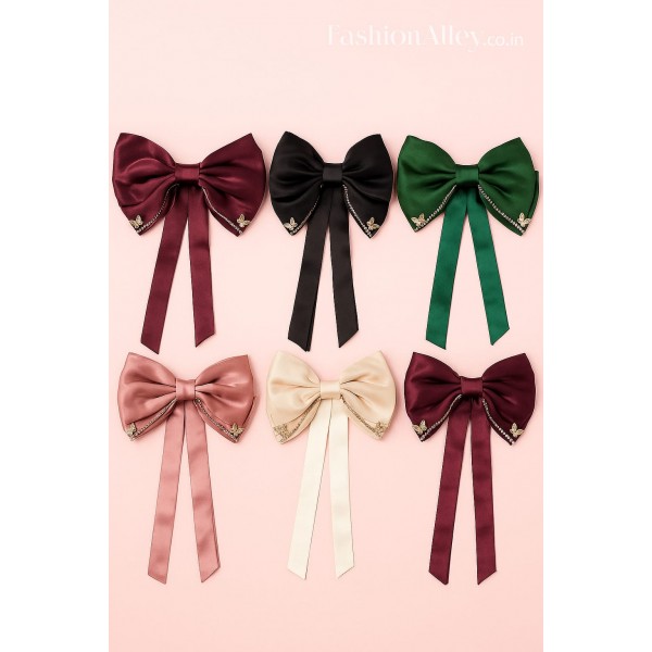 Fashion Alley Hair Bow Pin For Women Pack Of 12 Pc