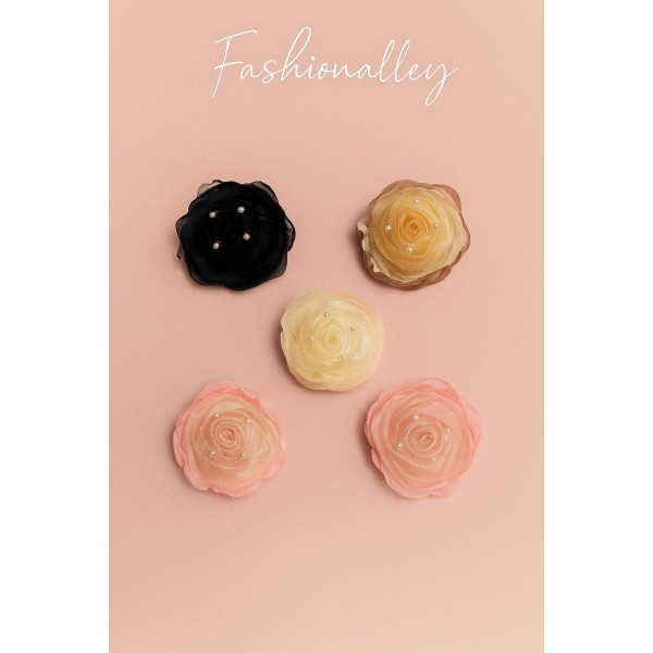 Fashion Alley Flower Design Hair Pin For Women Pack Of 5 Pc