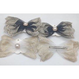 Fashion Alley Bow Hair Pin  [Pack Of 12 Pc]