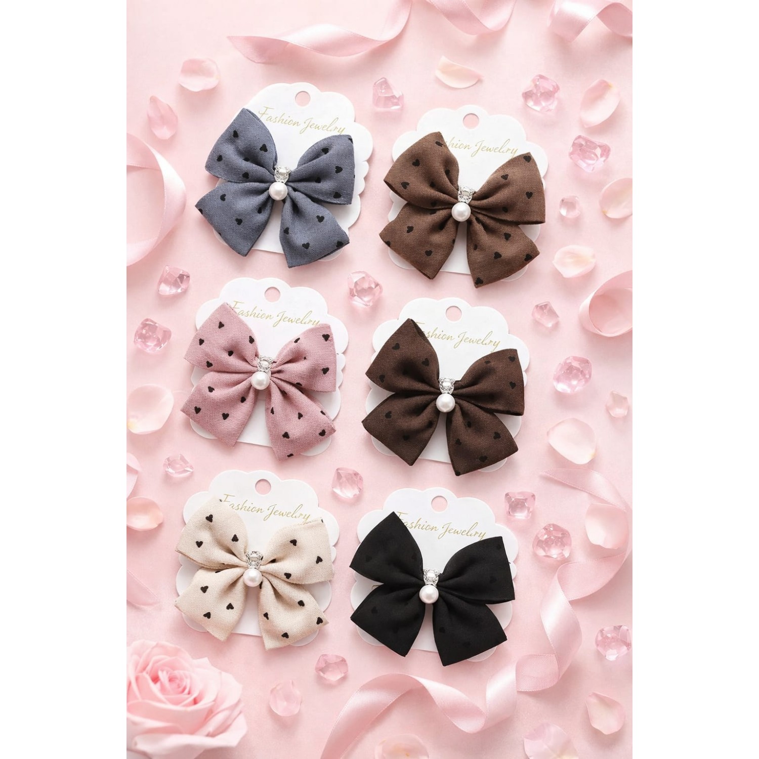 Fashion Alley Bow Hair Pin For Women Pack Of 12 Pc