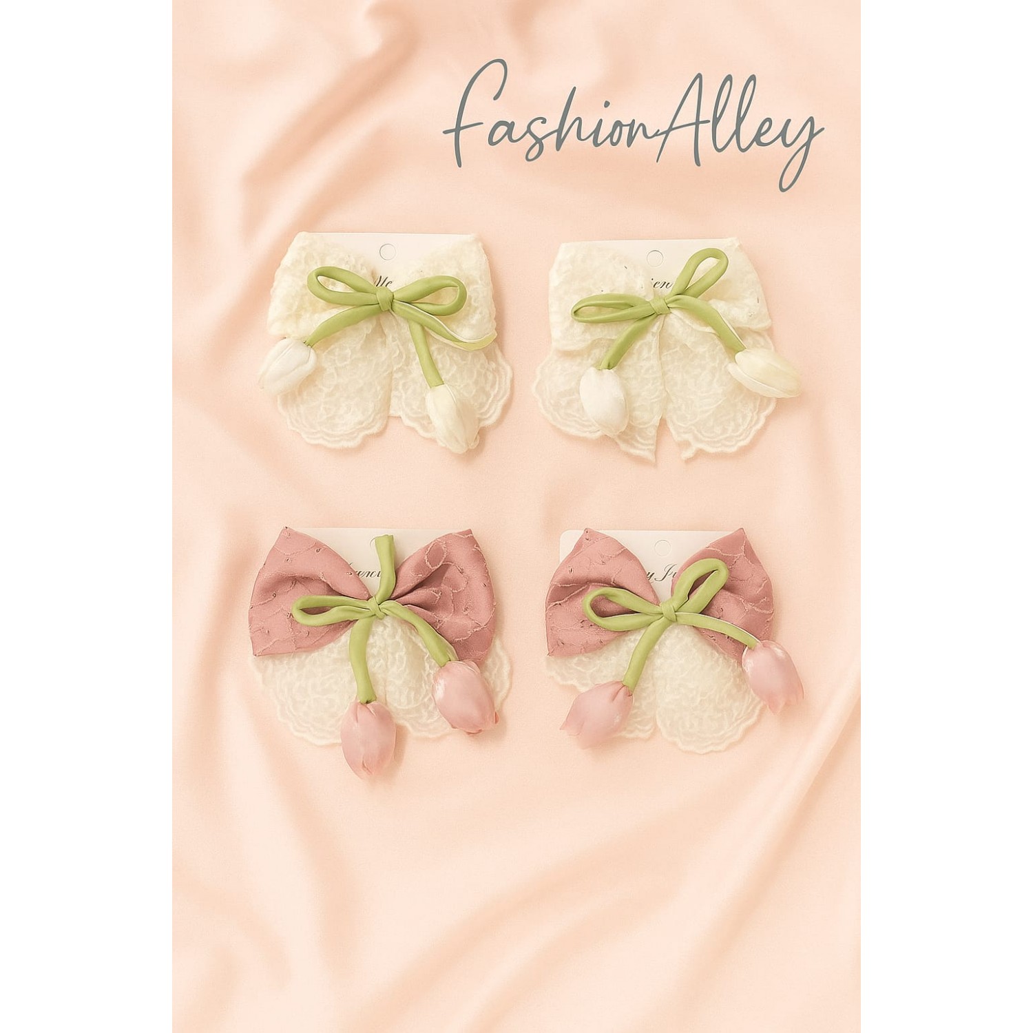 Fashion Alley Bow Hair Pin For Women Pack Of 12 Pc