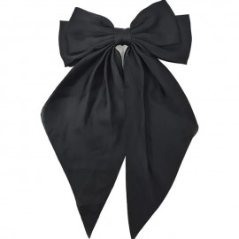 Fashion Alley Black Bow Tail Hair Pin For Women [Pack of 12]