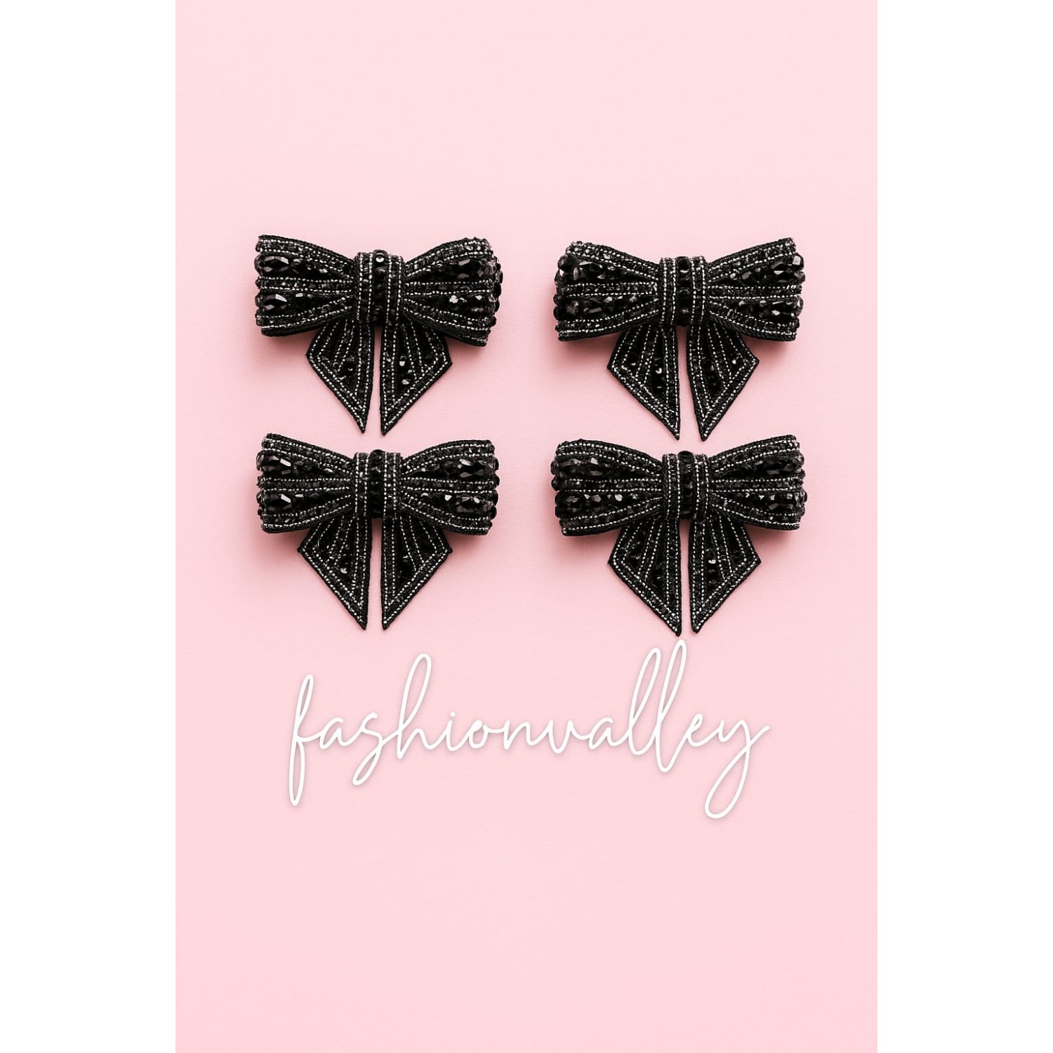 Fashion Alley Black Bow Pin For Women Pack Of 12 Pc