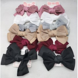 Fashion Alley Assorted Print Bow Hair Pin For Women Pack Of 12 