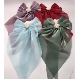 Fashion Alley Bow Hair Pin For Women [Pack Of 12]