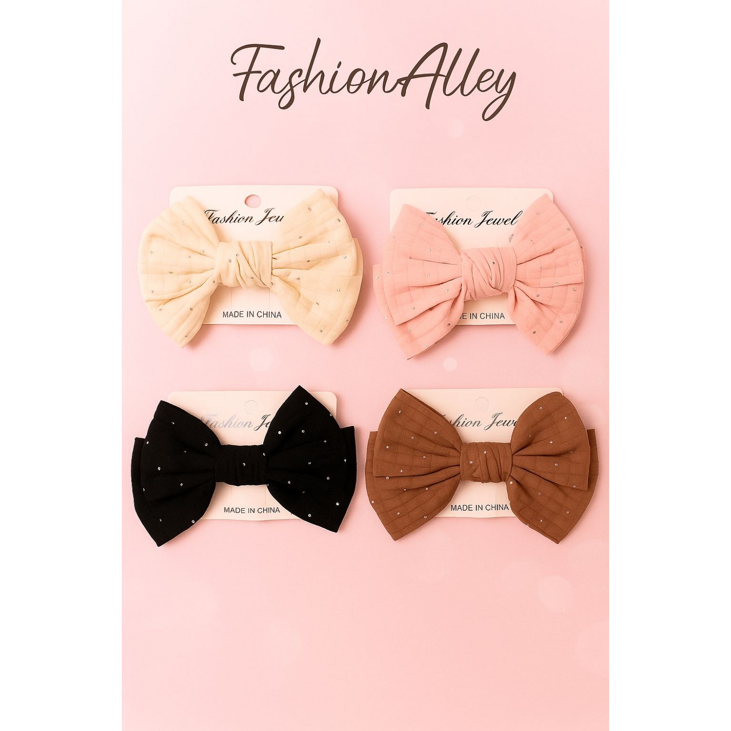 Fashion Alley Bow Hair Pin For Women Pack Of 12 Pc Fashion Alley Bow Hair Pin For Women Pack Of 12 Pc