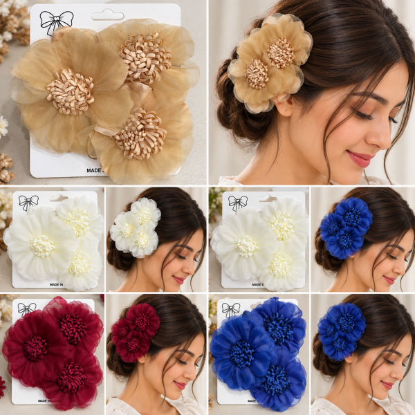 Fashion Alley flower Design Hair Pin For kids  Pack Of 36 Pc