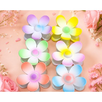 Fashion Alley Flower Shape 8 Cm Matt Hair Claw For Women Pack Of 12 Pc
