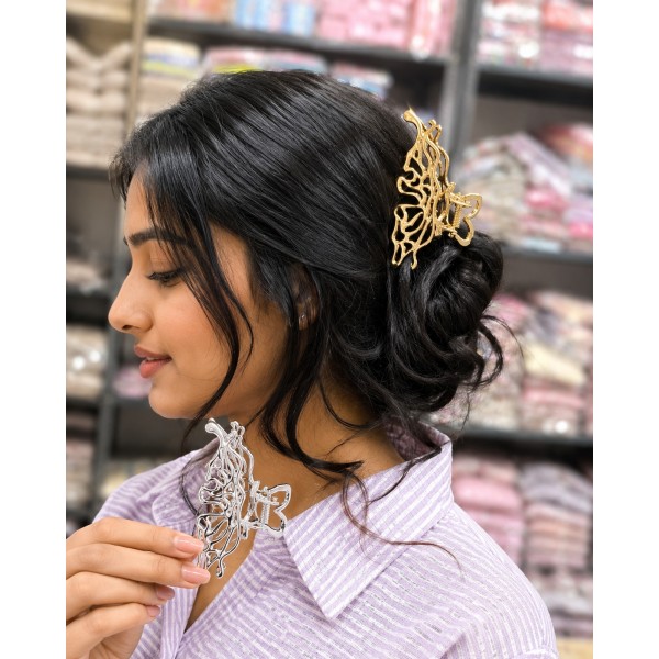 Fashion Alley butterfly Metal 10cm Hair Claw ( Pack of 12 )
