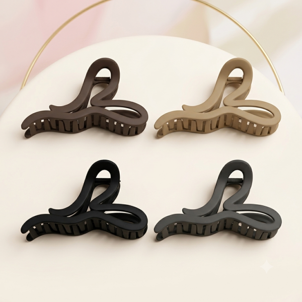Fashion Alley 11Cm Matte Hair Claw for Women Pack Of 12 Pc