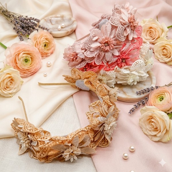 Fashion Alley Flower Hair Band Pack Of 12