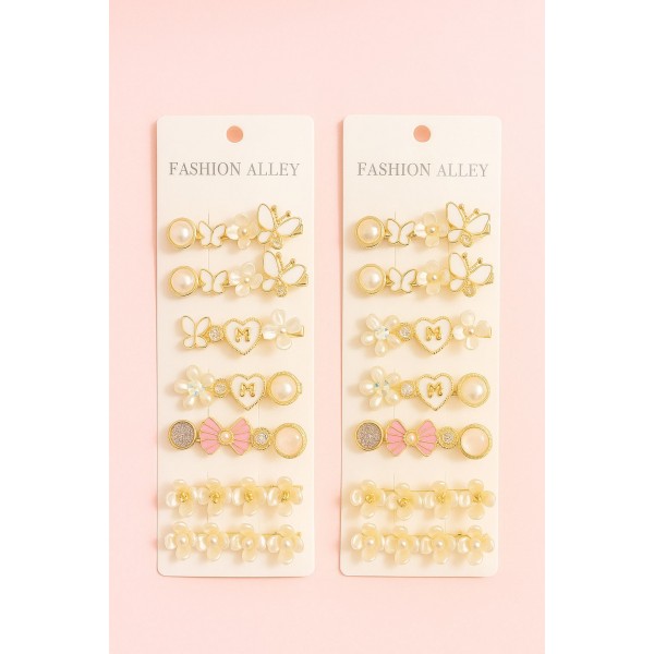 Fashion Alley Stone Metal Hair Band For Women Pack Of 24 Pc