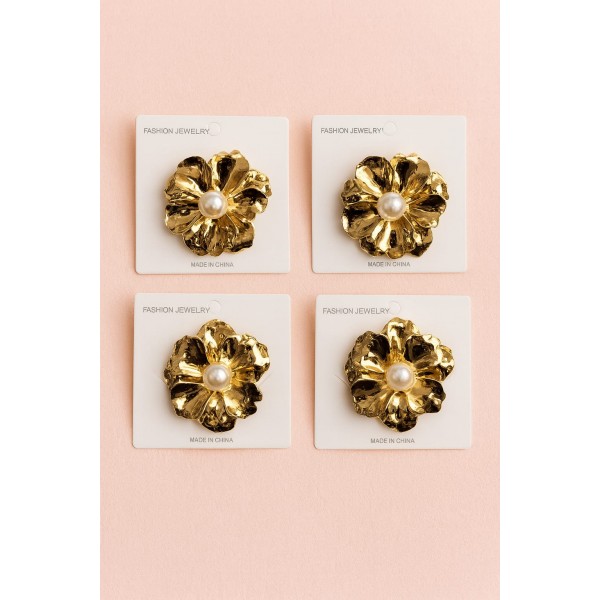 Fashion Alley Flower Metal Hair Pin For Women Pack Of 12 Pc Fashion Alley Flower Metal Hair Pin For Women Pack Of 12 Pc